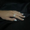 Anillo elastico con abalorios y perlas cultivadas barrocas - Imagen 3