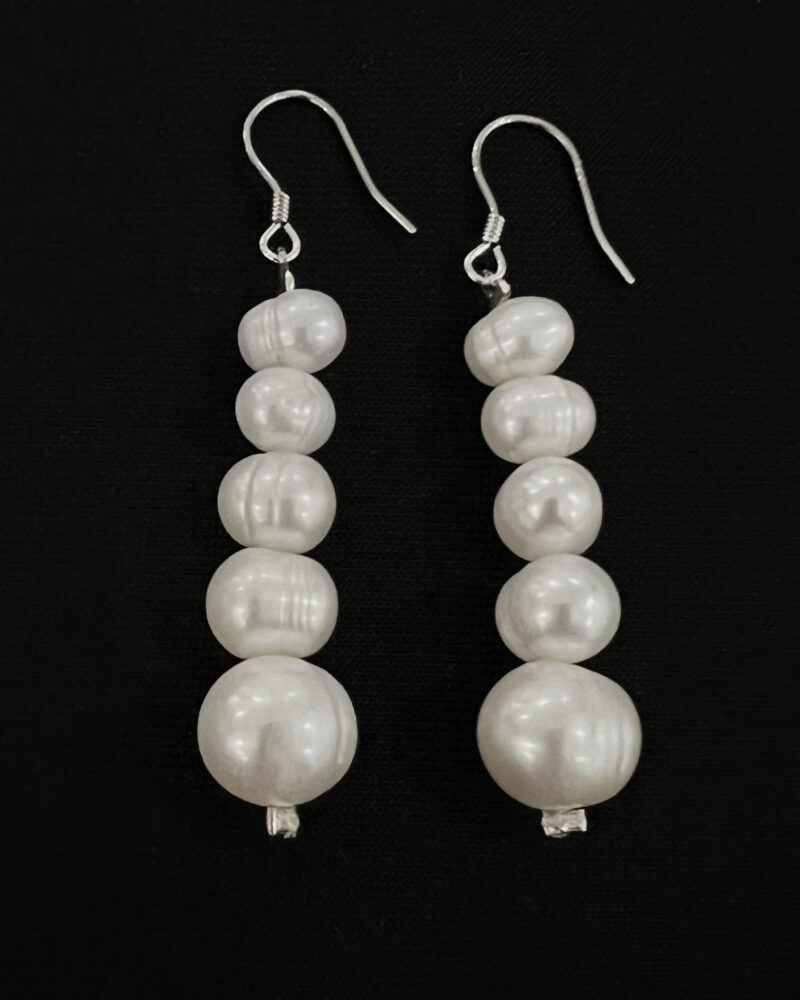 ARETE GANCHO PLATA 9.25. 5 PERLAS