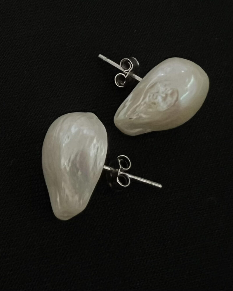 Arete plata 9.25 y perlas barrocas