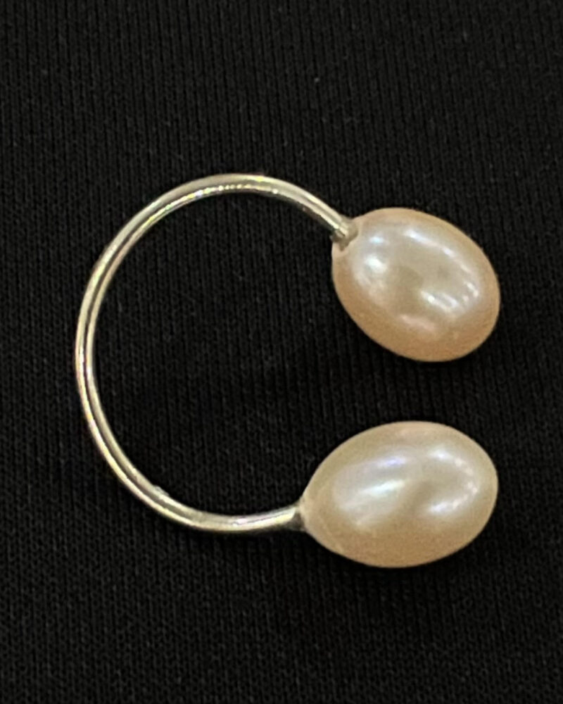 Anillo perla cultivada ovalada