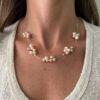 Collar flotante con agrupación de perlas cultivadas - Imagen 3