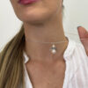 Cadena de plata 9.25 y dije ángel con perla cultivada - Imagen 4