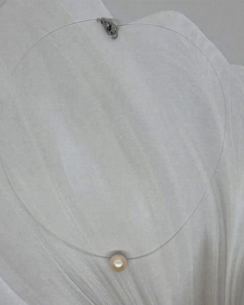 Dije de 1 perla 8mm montada en polimero sintetico