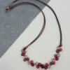Collar hilo encerado perlas y cristales