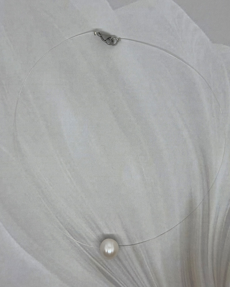 Dije de 1 perla 12mm montada en polimero sintetico