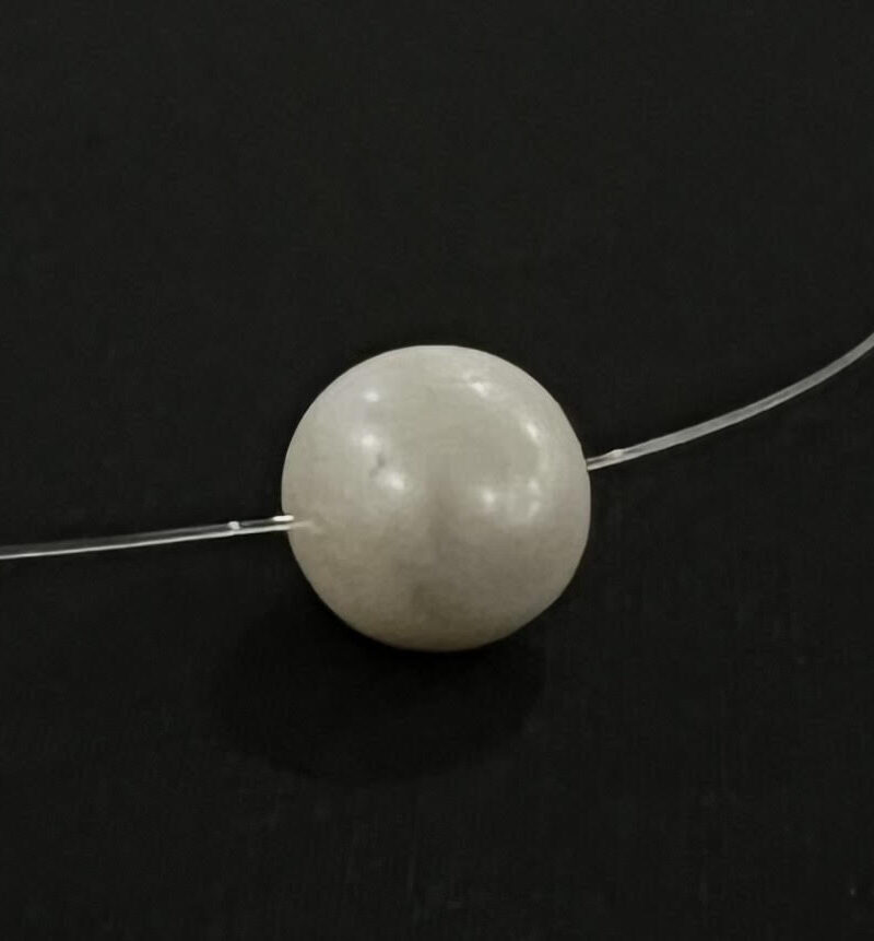 Dije de 1 perla 12mm montada en polimero sintetico