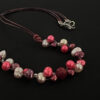 Collar hilo encerado perlas y cristales - Imagen 2