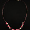 Collar hilo encerado perlas y cristales