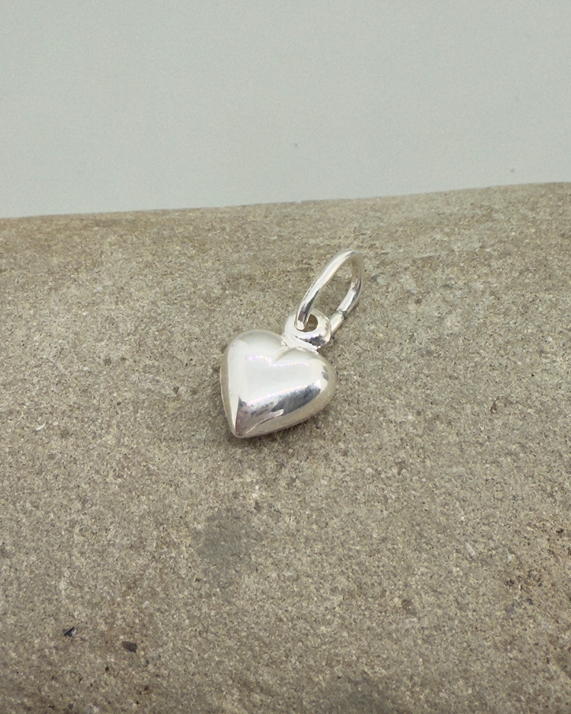 Dije corazon plata 9.25 13mm