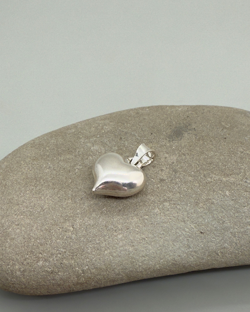 Dije corazon plata 9.25 16mm