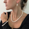 Collar, pulsera y aretes con perlas cultivadas, cierre de collar y gancho de arete con plata 9.25 - Imagen 3