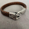 Pulsera para hombre de cuero con cierre serpiente - Imagen 2
