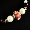 Pulsera ajustable colores rojo, negro y blanco - Imagen 2