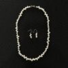Set de collar y aretes con perlas cultivadas de 4mm y  ovaladas