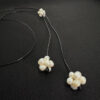 Collar de hilo con 3 bolas de perlas cultivadas - Imagen 2