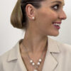 Collar con cadena de acero y perlas de 10mm - Imagen 2