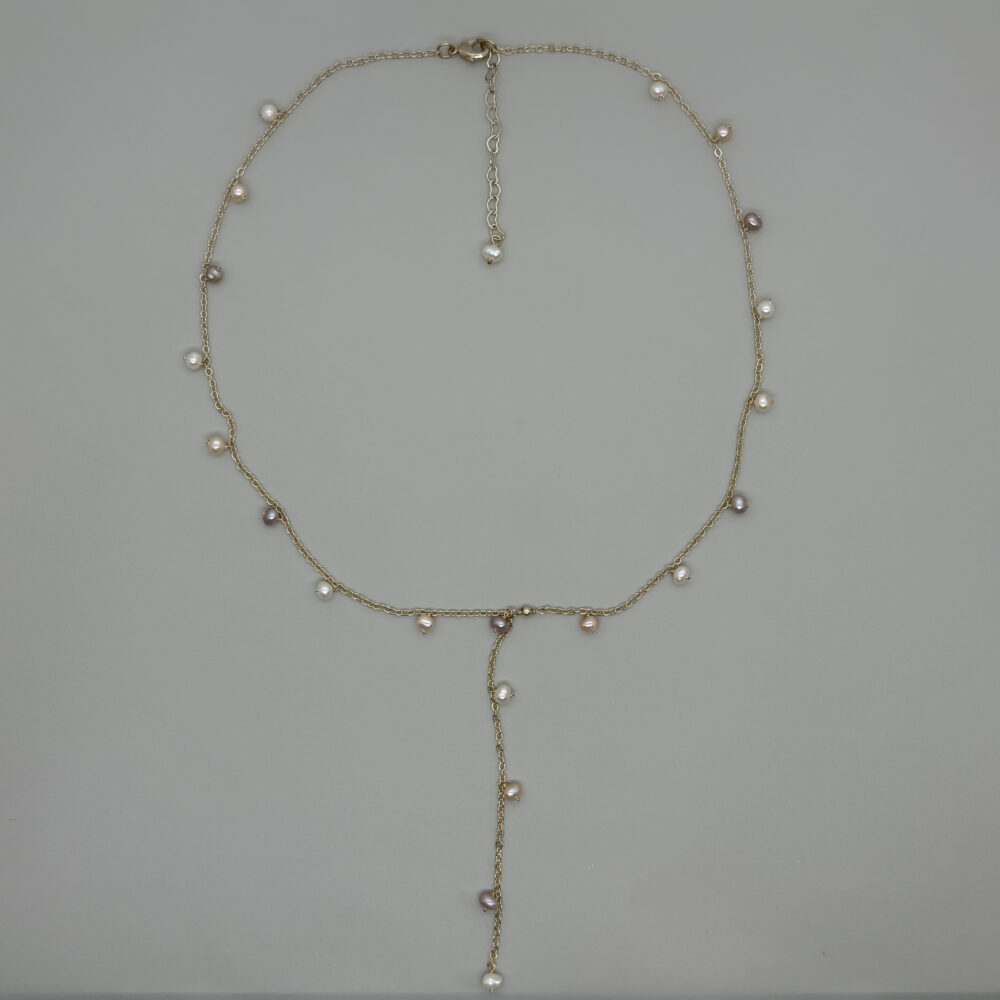 Collar de cadena con perlas cultivadas