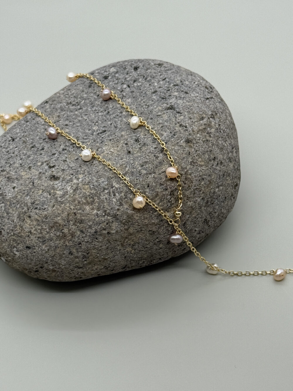 Collar de cadena con perlas cultivadas - Imagen 3