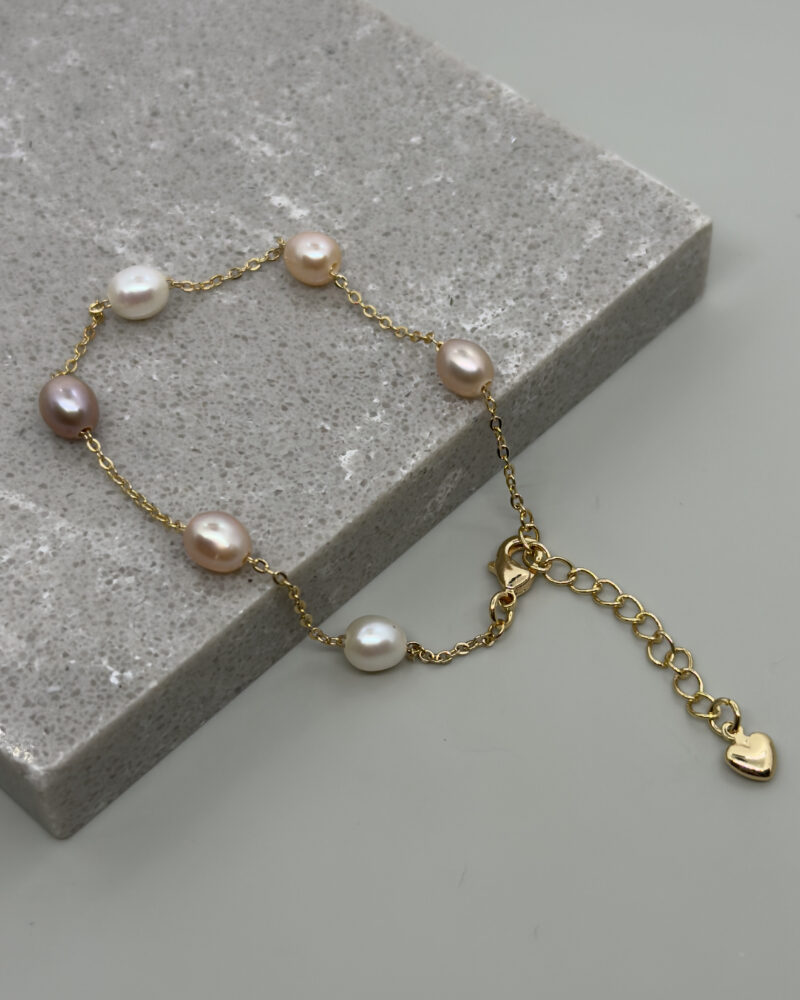 Pulsera de cadena con perlas cultivadas