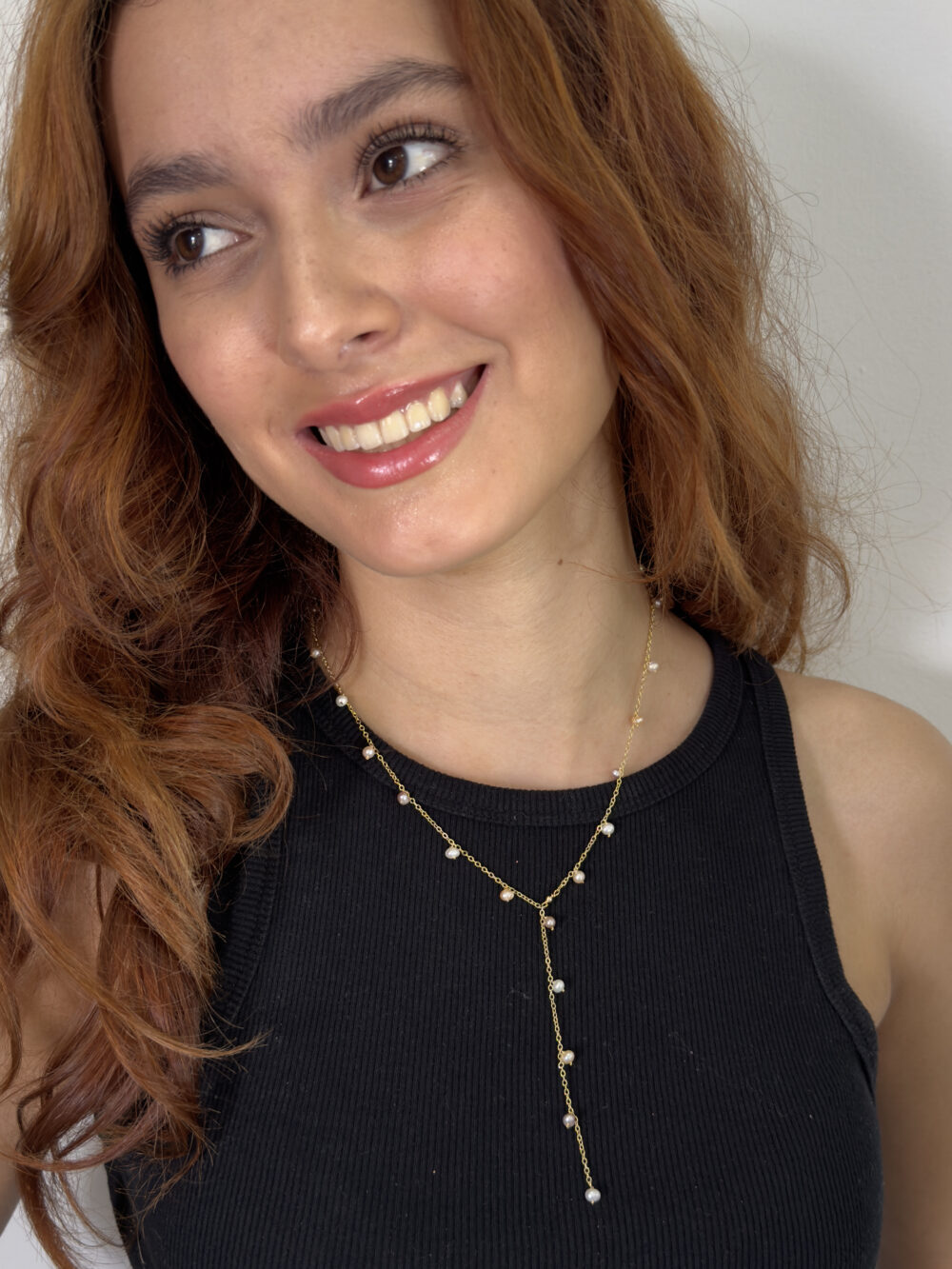 Collar de cadena con perlas cultivadas - Imagen 2