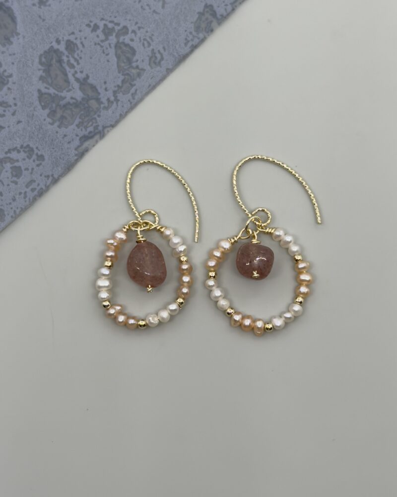 Argollas con perlas cultivadas de 2mm
