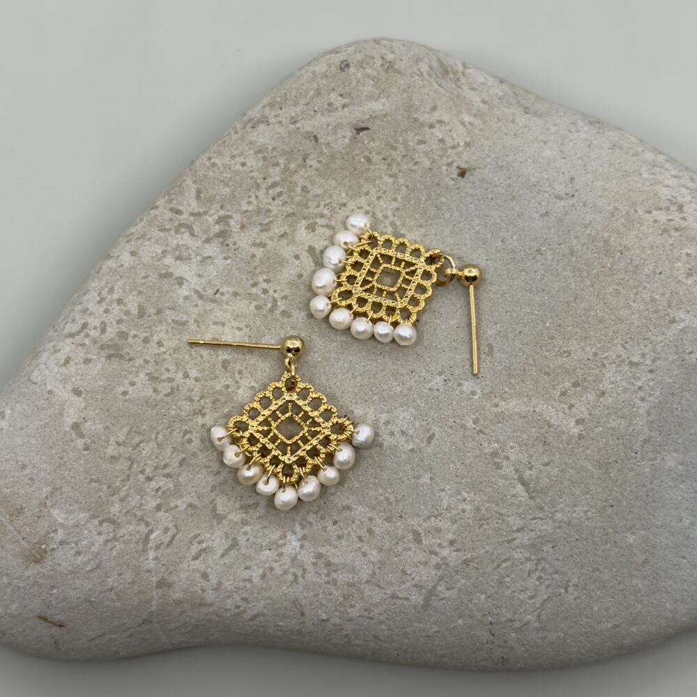 Aretes con perlas cultivadas de 2mm - Imagen 3
