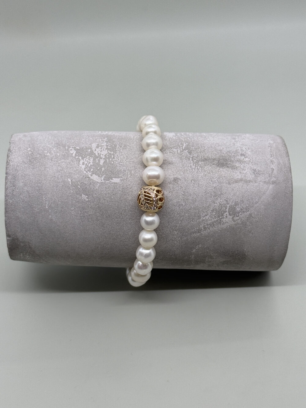Pulsera perla blanca 7mm - Imagen 3