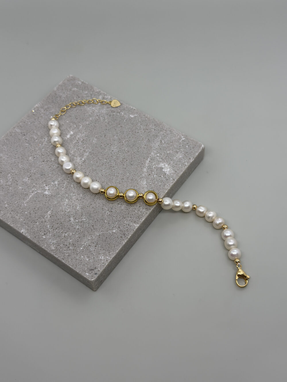 Pulsera perla blanco 6mm - Imagen 3