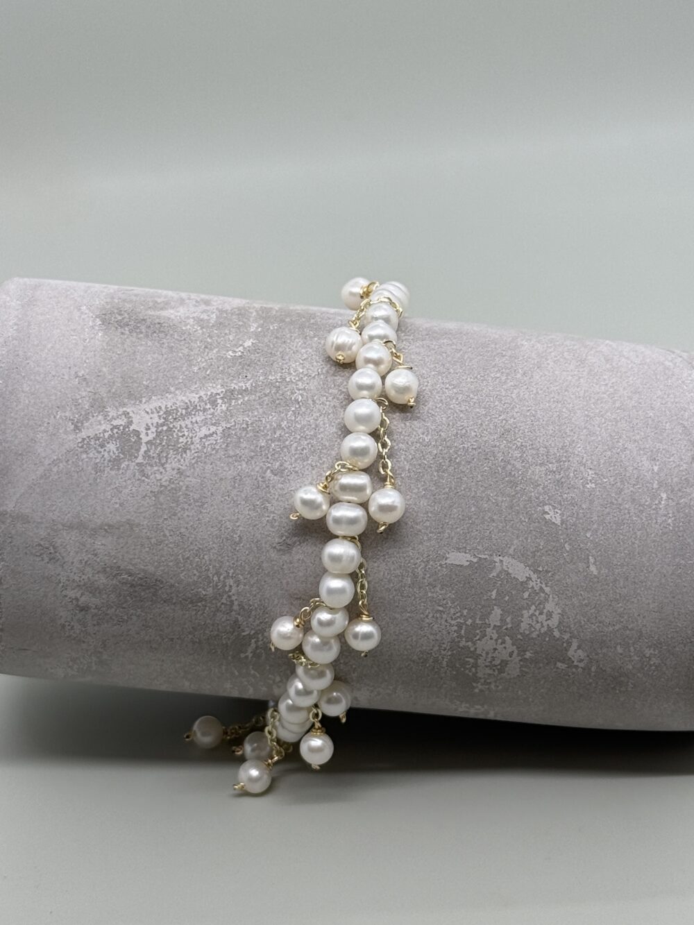 Pulsera perla blanca 4mm - Imagen 3