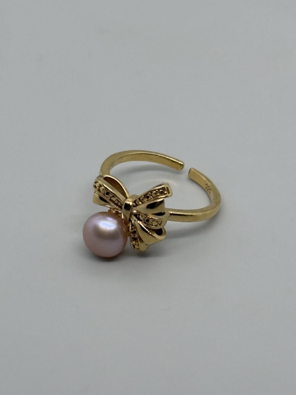 Anillo lazo ajustable perla 6mm