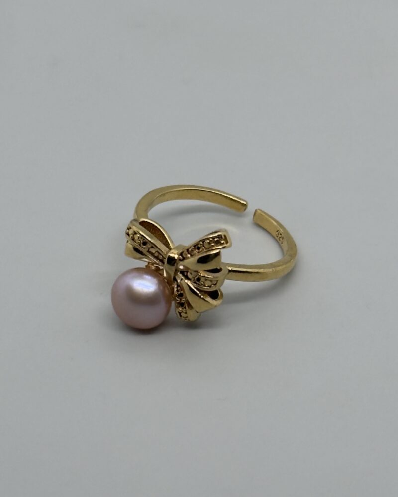 Anillo lazo ajustable perla 6mm