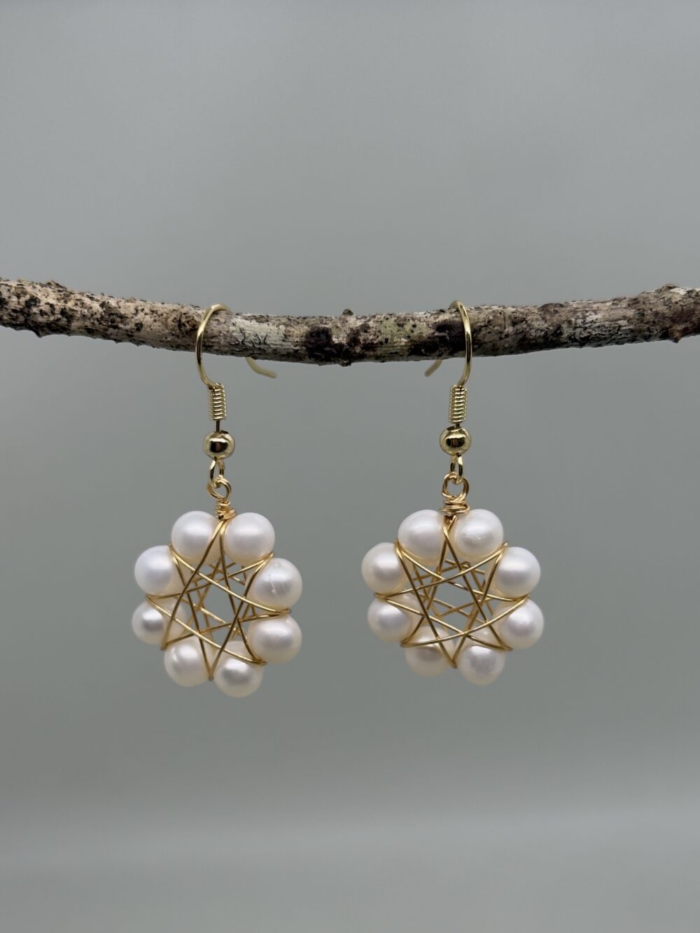 Arete 8 perlas 5mm - Imagen 3