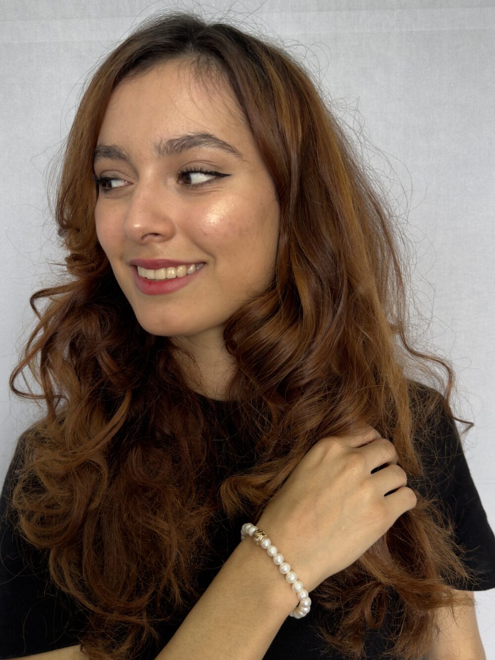 Pulsera perla blanca 7mm - Imagen 2