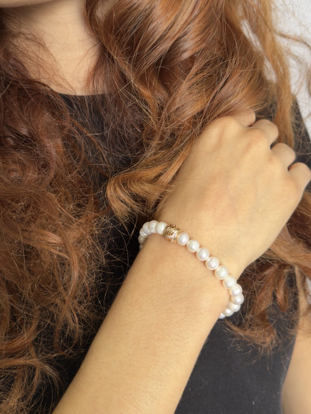 Pulsera perla blanca 7mm - Imagen 4