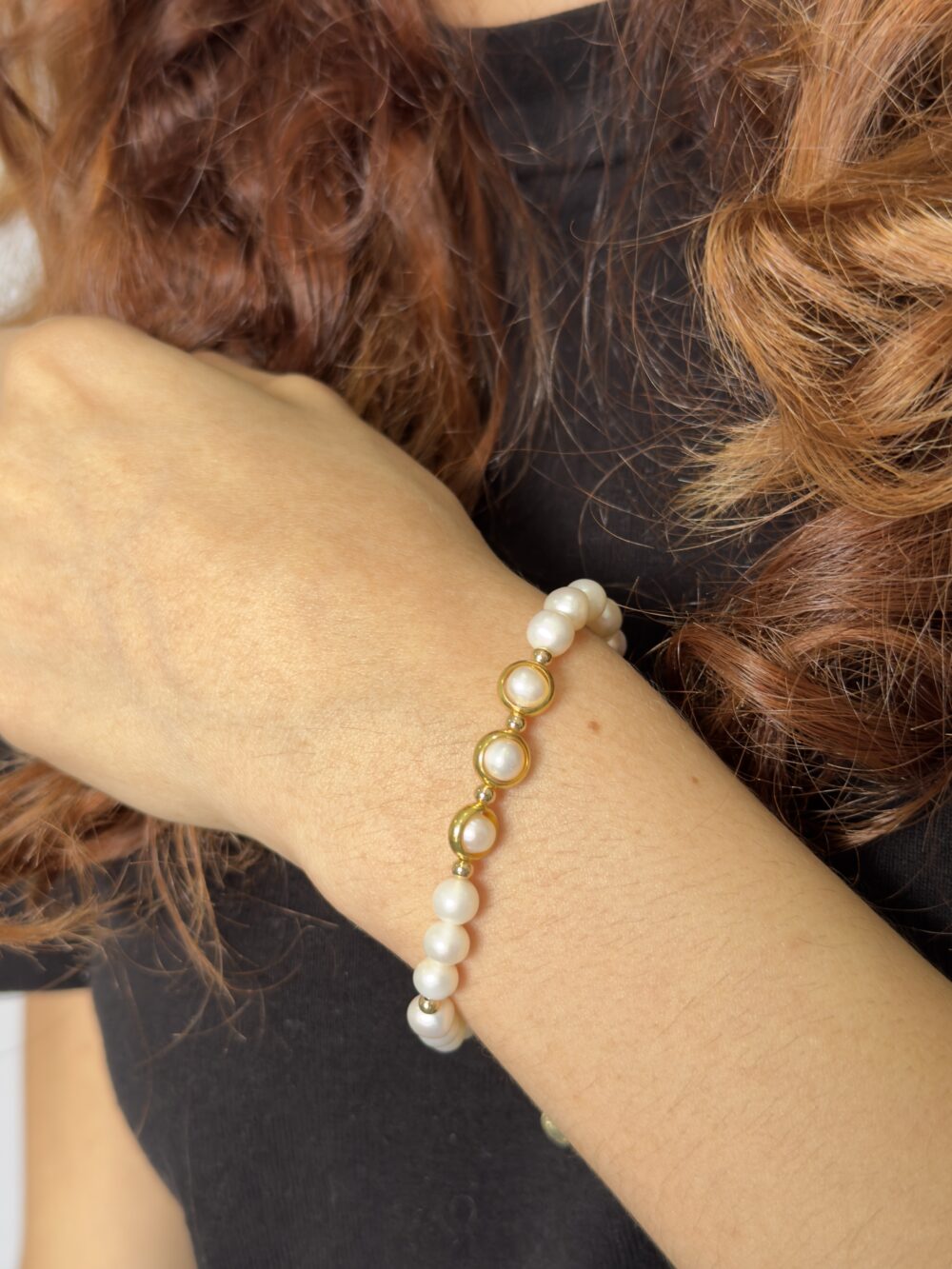 Pulsera perla blanco 6mm - Imagen 4