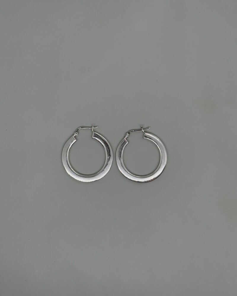 Argolla grande borde cuadrado de plata 9.25 30mm